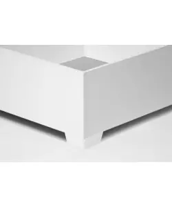 LETTO PIAZZA E MEZZA CONTENITORE CON PIEDINI "BED BOX" BIANCO 120X190 CM